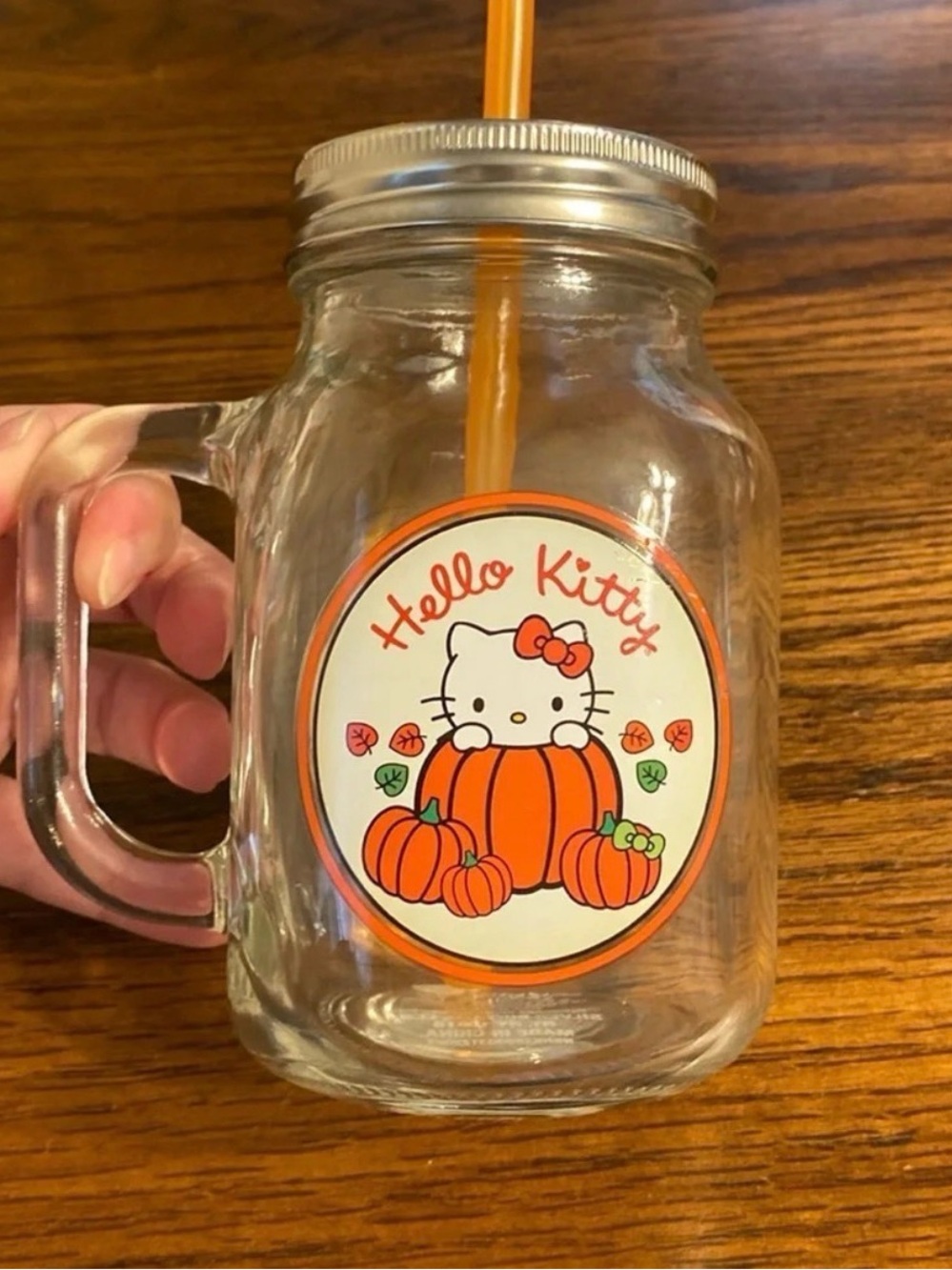 Sanrio Hello Kitty fall drinking jar